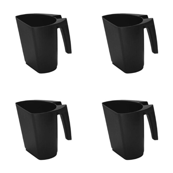 4PK AgBoss Pet and Livestock Plastic Food Scoop FeedMaxx 1kg Black