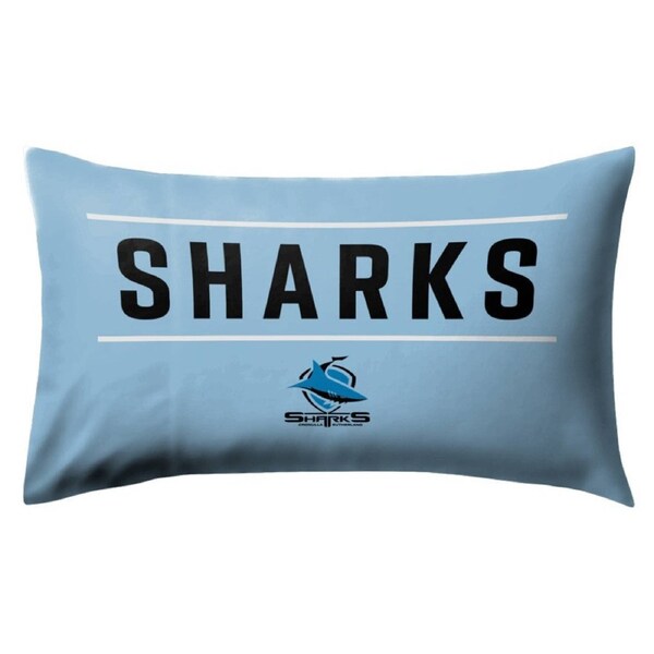 NRL Team Pillow Case - Cronulla Sharks - Double Sided - 73 x 48 cm