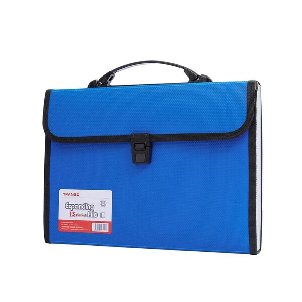 Expanding File A4 13 Pocket Document Organiser Paper Storage Wallet Folder