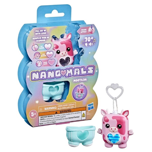 Hasbro Nano-Mals Mootilda the Pink Cow Electronic Fidget Pet