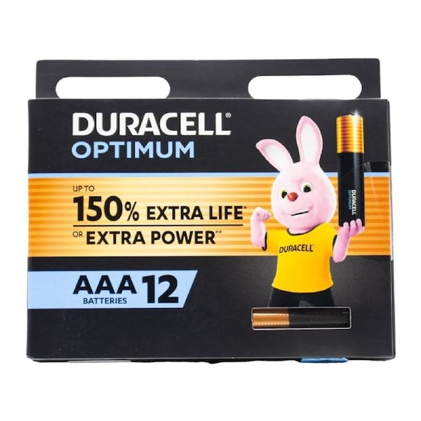 Duracell Optimum AAA Batteries – 12-Pack (PK12) - Powerboost Long Life