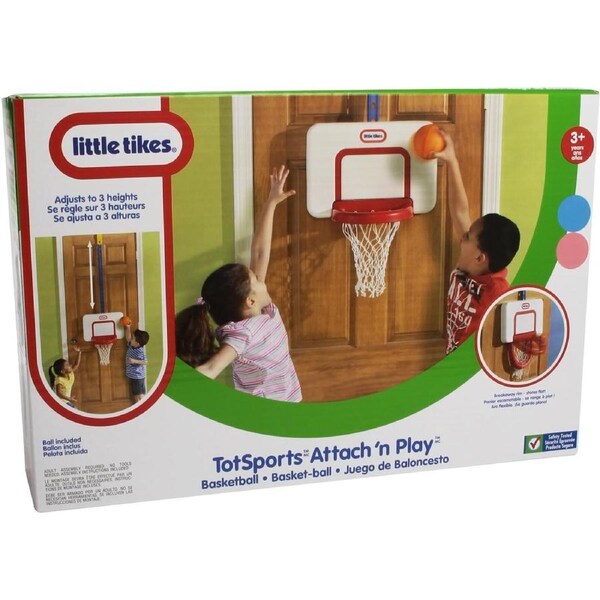 Little Tikes Attach 'n Play Basketball Set Over the Door Hoop Kids Toy Ages 3+