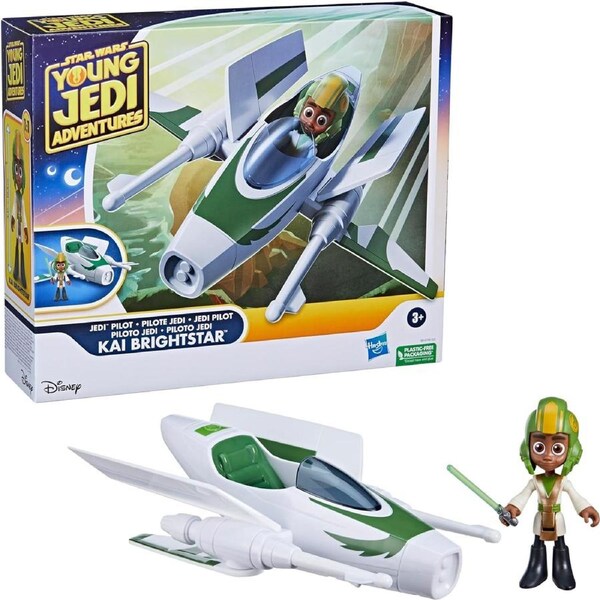Star Wars Kai Brightstar Jedi Pilot Feature Vehicle with Figure & Ship Toy Ages 3+