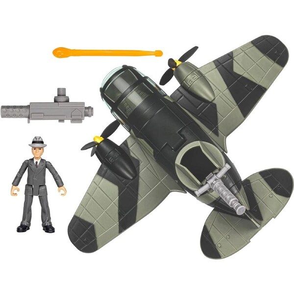 Indiana Jones Worlds of Adventure Doctor J?rgen Voller Plane Action Figure Set Ages 4+