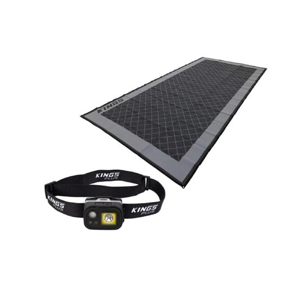 Kings Caravan Floor Mat + Rechargeable LED Head Torch