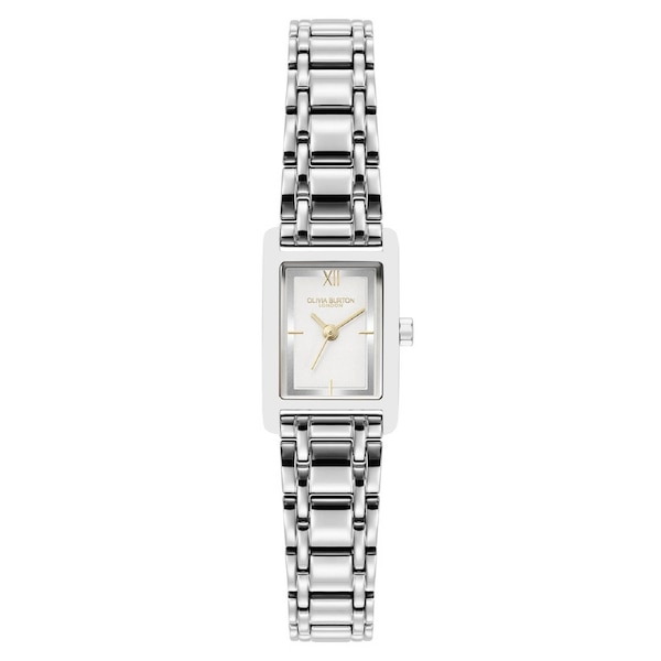Olivia Burton Stainless Steel Silver White Dial Women's Watch - 24000281