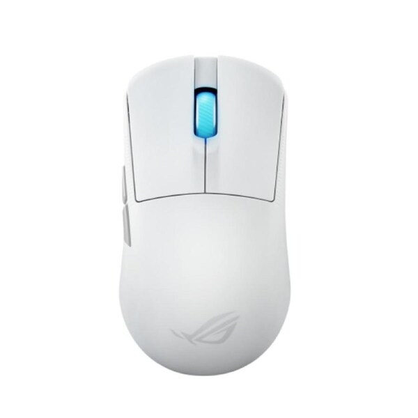 ASUS ROG Harpe Ace Mini White Ultralight 49-Gram Semi-Symmetrical Gaming Mouse, 42,000 dpi optical sensor,Tri-mode connectivity,ROG Optical Micro Swit
