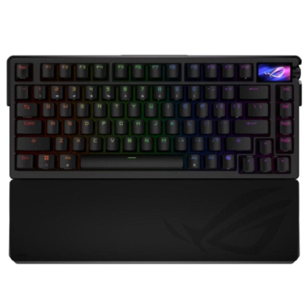 ASUS ROG Azoth Extreme Snow SWITCH, ROG NX Mechanical, Full-Color OLED Touchscreen, 8000Hz with ROG Polling Rate Booster, Quiet