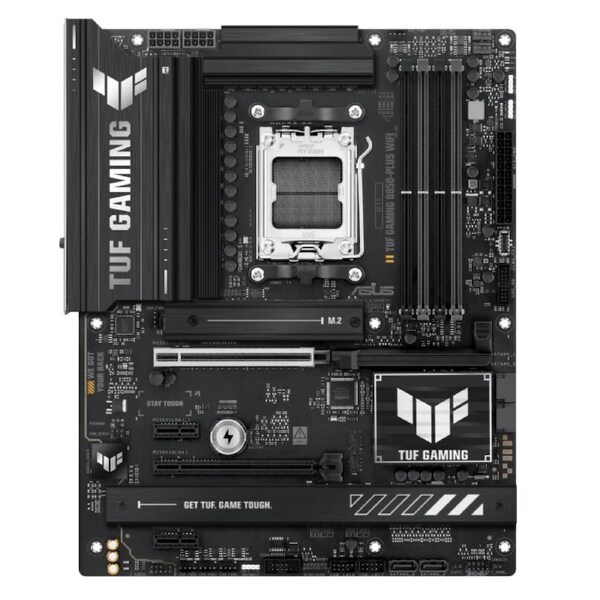 ASUS AMD TUF GAMING B850-PLUS WIFI (AM5) ATX Motherboard 4x DDR5 192GB, 1x PCIe 5.0 x16 slot, 3 xM.2 slots, 4x SATA, Wi-Fi 7, Realtek 2.5Gb