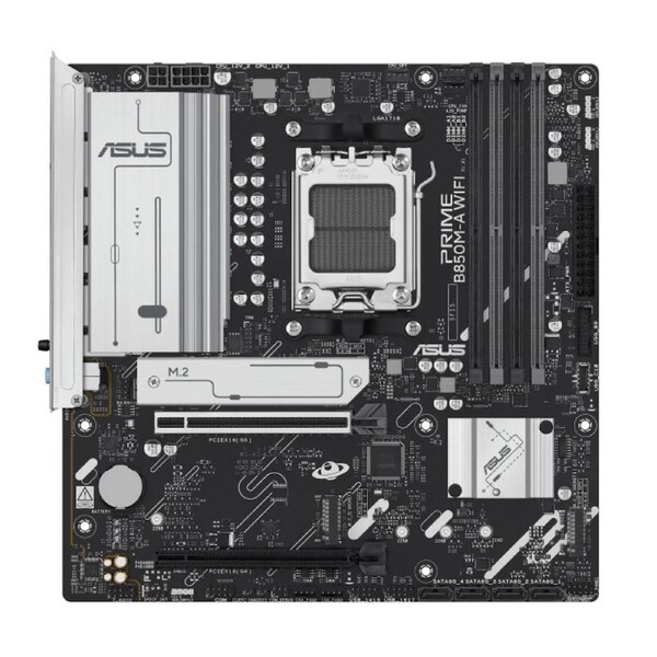 ASUS AMD B850M PRIME B850M-A WIFI-CSM (AM5) mATX Motherboard 4xDDR5, Max 256GB, 1 x PCIe 5.0 x16 slot, 4 x SATA