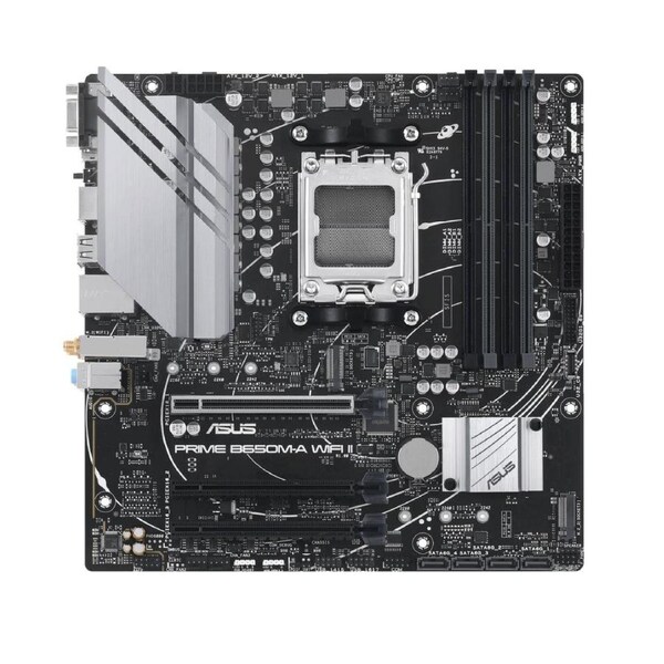 (SI Only, Non Retail) ASUS AMD B650M PRIME B650M-A WIFI II-CSM (AM5) Micro-ATX Motherboard