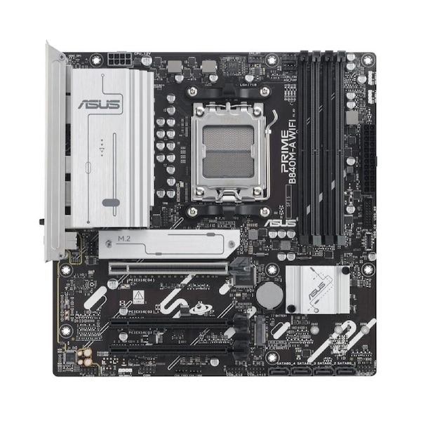 ASUS AMD PRIME B840M-A WIFI-CSM (AM5) Micro ATX Motherboard 4xDDR5 192GB, 2x PCIe 4 x16 slot, 3x M.2 slots, 4x SATA, Wi-Fi 6E, 1x HDMI, 1x DP
