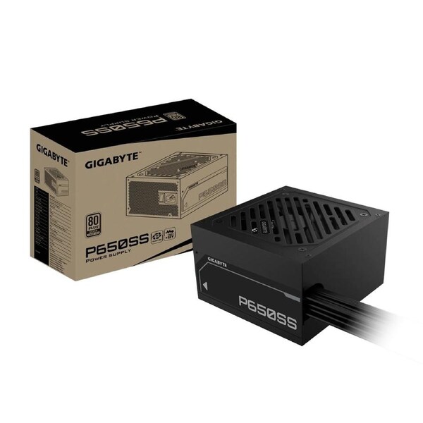 Gigabyte GP-P650SS 650W ATX PSU Power Supply 80+ Silver 120mm 12V >100K Hrs 50-60 Hz 650W 120mm Fan