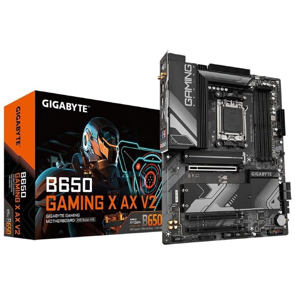 Gigabyte B650 GAMING X AX V2 AMD AM5 ATX Motherboard 4x DDR5~128GB,2x PCIe x16, 3x M.2, 4x SATA 6, 4x USB 3.2, 1x USB-C, 3x USB 2.0