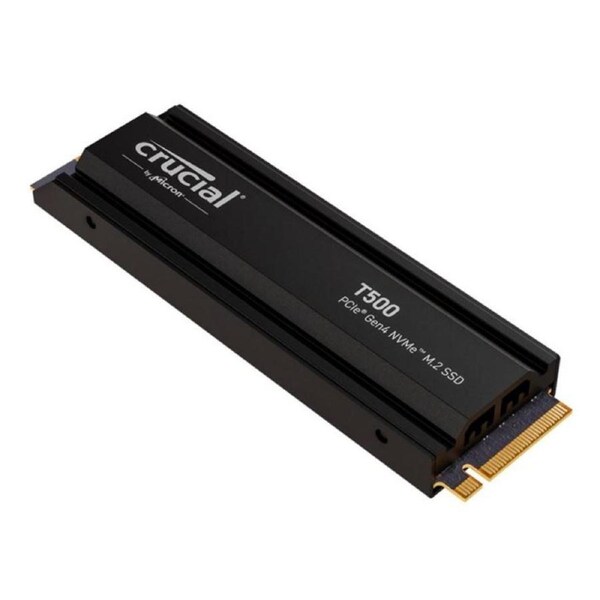 Crucial T500 4TB Gen4 NVMe SSD Heatsink - 7400/7000 MB/s R/W 2400TBW 1440K IOPs 1.5M hrs MTTF Acronis True Image Adobe Creative Cloud PS5 ~MZ-V8P2T0CW