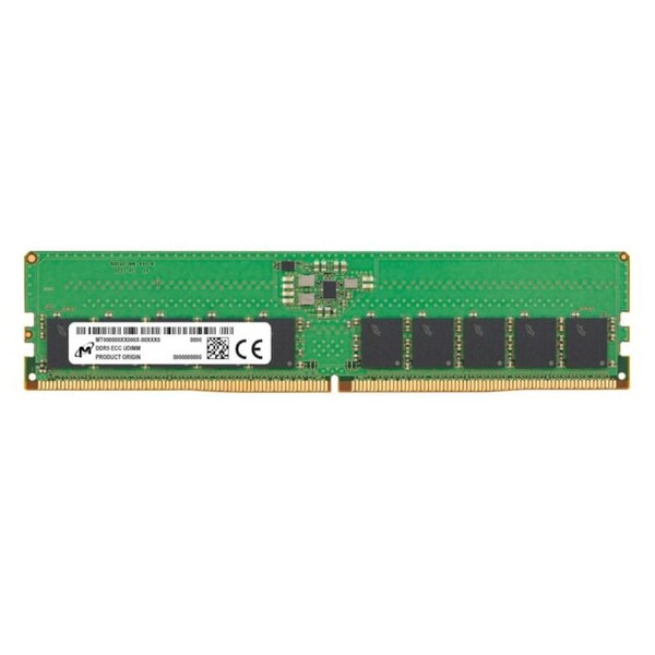 Micron 16GB (1x16GB) DDR5 ECC UDIMM 5600MHz CL46 2Rx8 Server Data Center Memory 3yr wty