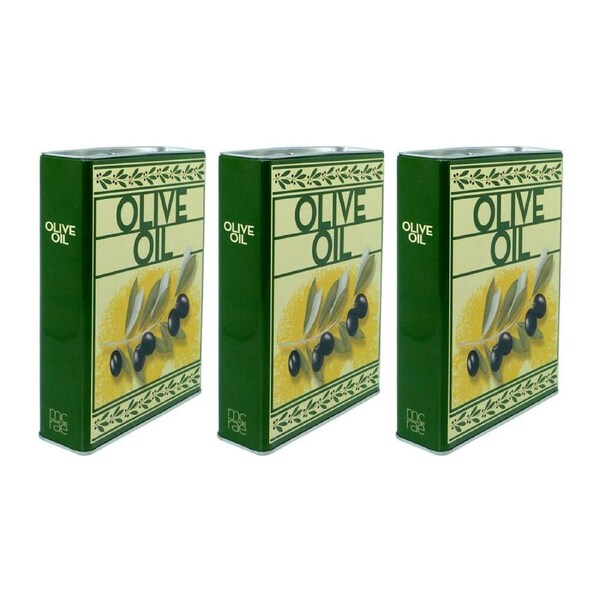 3x 4Pc McRae Publishing Olive Oil Gift Tin w/Tea Towel and Recipe/History Book
