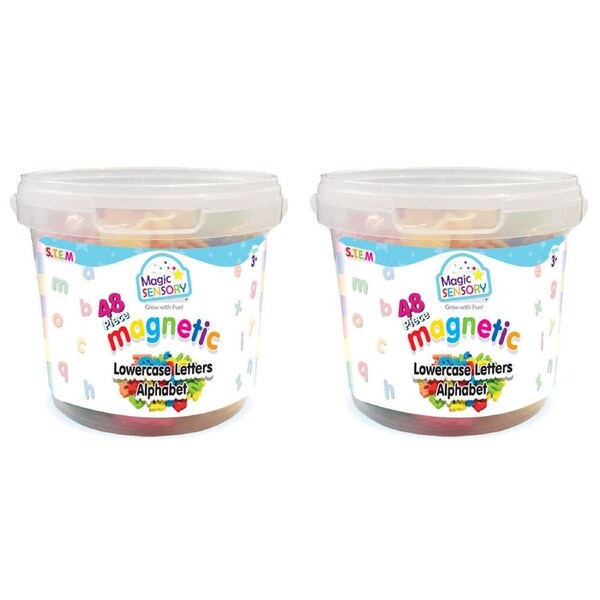 2x 48Pc Magic Sensory Magnetic Lowercase Letters 3cm Colourful Learning Toy 3y+