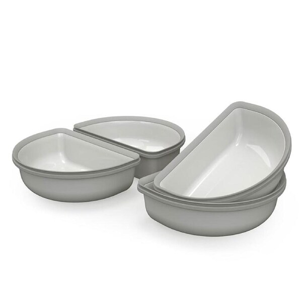 Sure PetCare Surefeed 4 Pack of Half Bowls in Grey