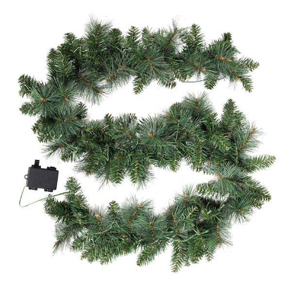 Christmas Garland 6FT Prelit LED Green Garland Indoor Outdoor PVC