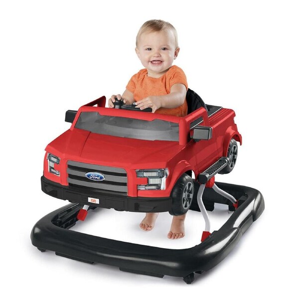 Bright Starts Ford F-150 4 in 1 Ways to Play Baby Activity Walker Rapid Red