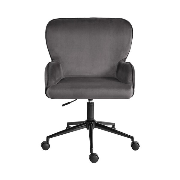 Desk Armchair - Home Office Swivel Chair Adjustable Height Seat PLUME GREY