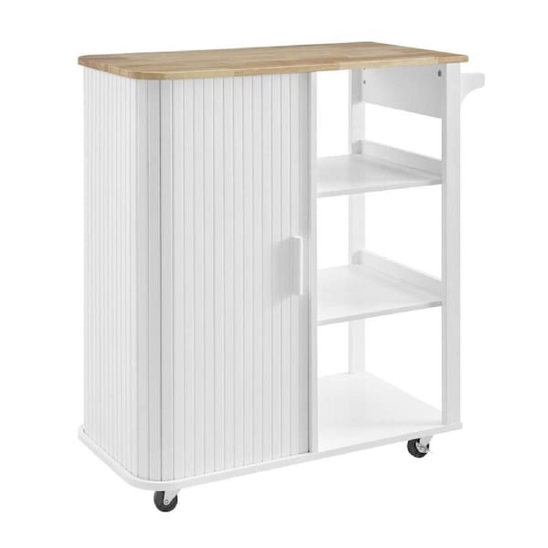 Nadia Trolley Mobile Kitchen Storage Caddy 3 Shelves White