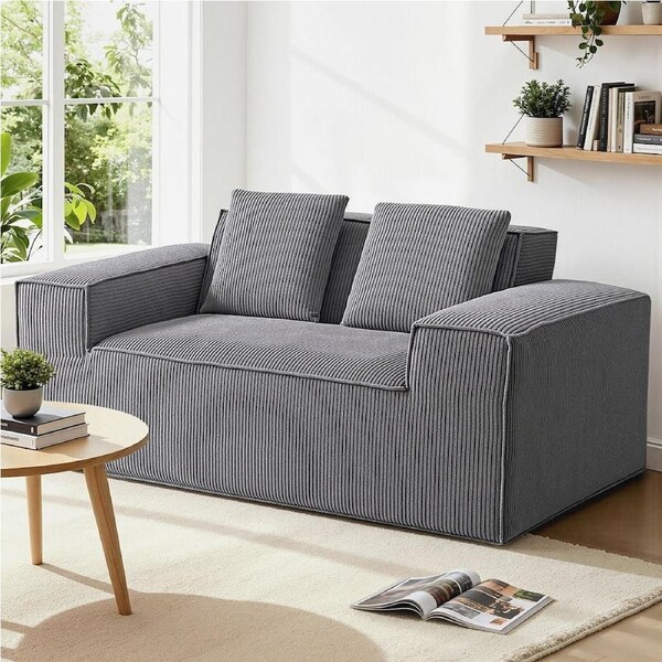 Artiss 2 Seater Sofa Loveseat Sofas Bed Couch No Assembly Corduroy Small Couches Apartement