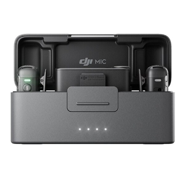 DJI Mic 2 (2 TX + 1 RX + Charging Case) Wireless Microphone (For Android, iPhone, PC, Camera) Black