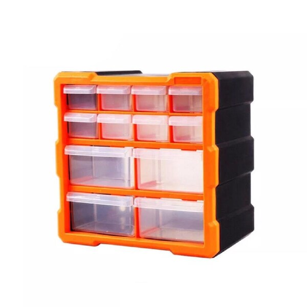 Parts Organizer Drawers Cabinet Box Tool Storage Bin Chest Plastic With Dividers