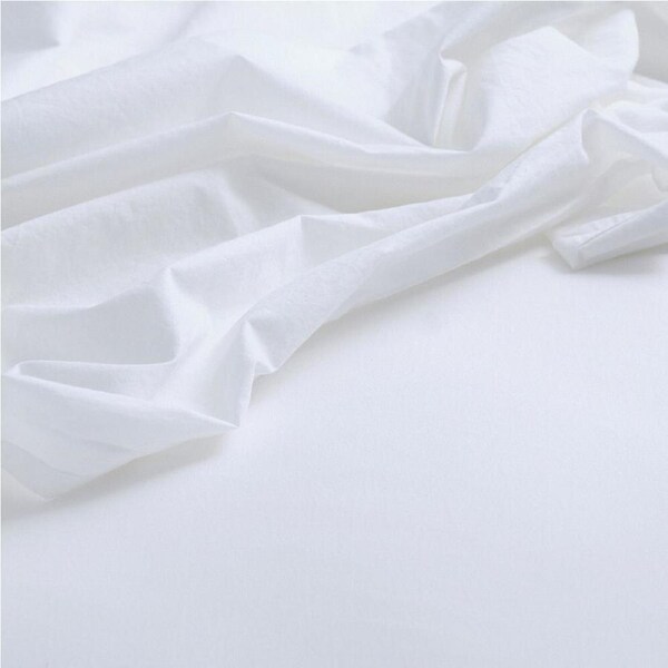 Canningvale Vintage Softwash 100% Cotton Bedding Sheet Set White Super King