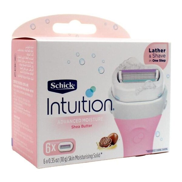 Schick Intuition Advanced Moisture Razor Refills – Shea Butter - 6 Pack