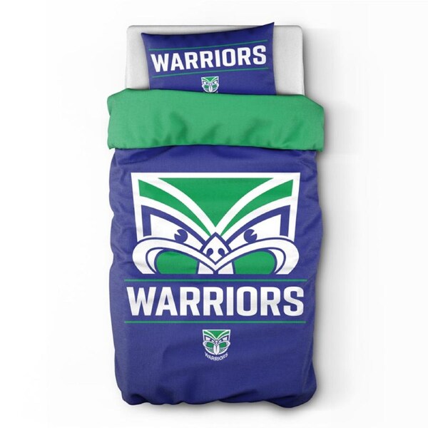 New Zealand NZ Warriors NRL Team Logo Single Quilt Cover Set