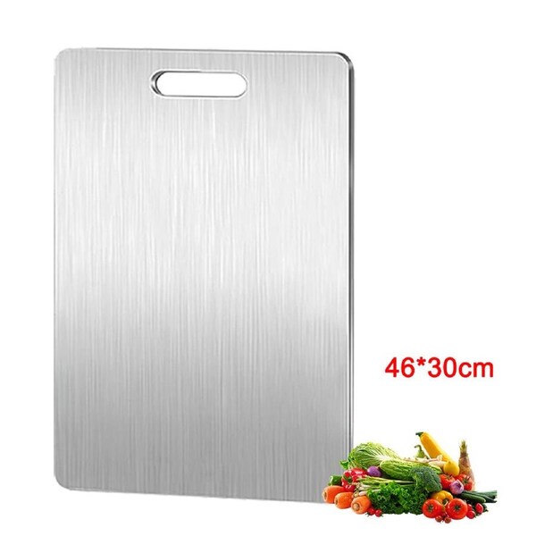 OZNALA Titanium Cutting Board Titanium Chopping Boards Double-Sided For Kitchen Camping 46*30cm