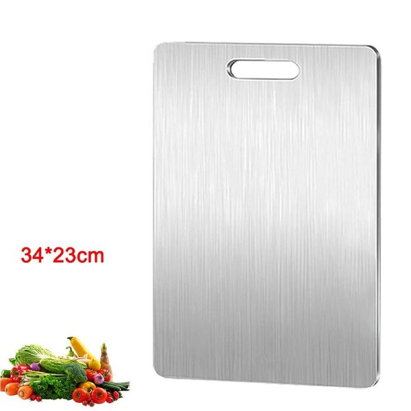OZNALA Titanium Cutting Board Titanium Chopping Boards Double-Sided For Kitchen Camping 23*34cm