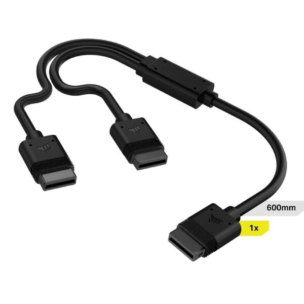 Corsair iCUE LINK Y-Cable - 600mm Straight - Black [CL-9011124-WW]