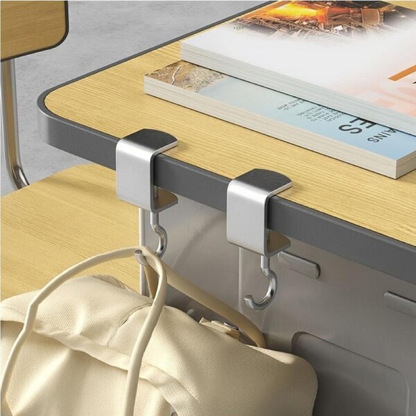 8Pcs 360° Rotatable Steel Table Hooks Desk Mount Hanging Holder Desk Hooks