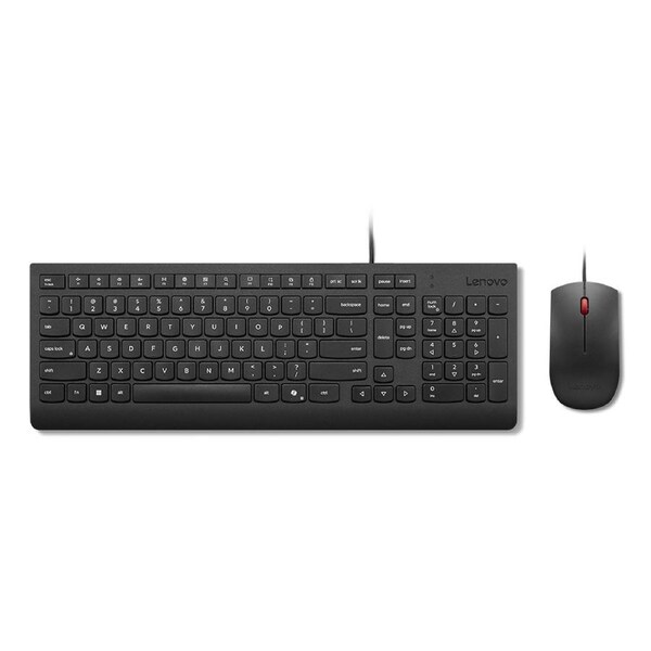 Lenovo Essential Wired Combo Keyboard Mouse Upgraded with Copilot