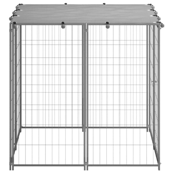 Dog Kennel Silver 4 m Steel