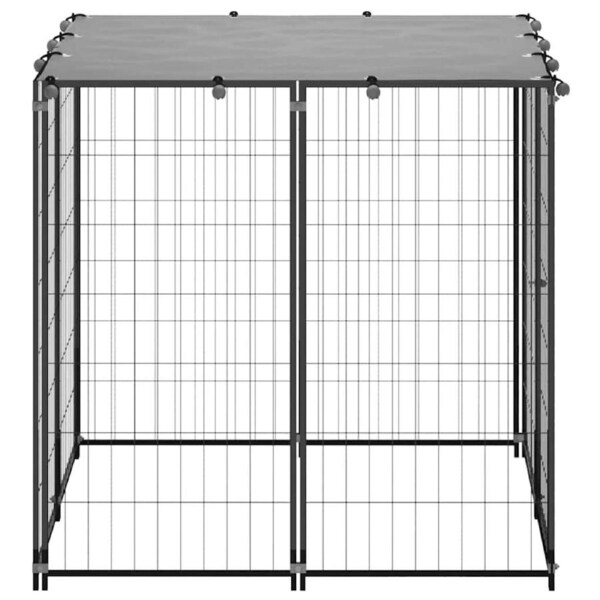 Dog Kennel Black 40 m Steel