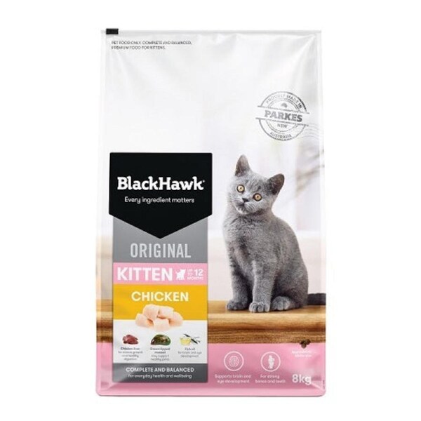 Black Hawk Original Chicken Kitten Dry Cat Food 8kg