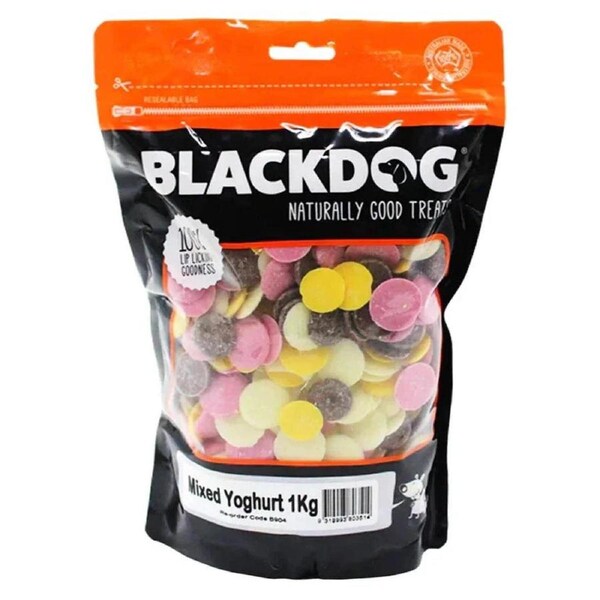 Black Dog 1kg Mixed Yoghurt Drops Dog Treats