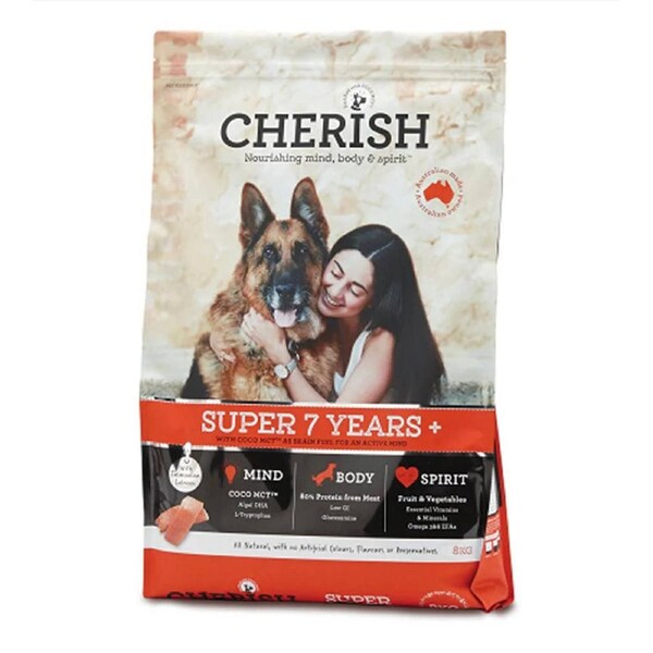 Cherish Super Adult Dog Food 7+ Years 8kg