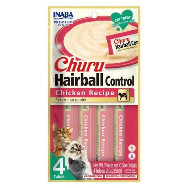Inaba Cat Churu Puree Hairball Control Chicken 56g 6pk