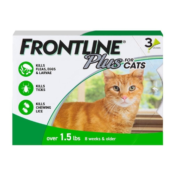 Frontline Plus 3 Pack Cat Top Spot On Flea Tick Worm