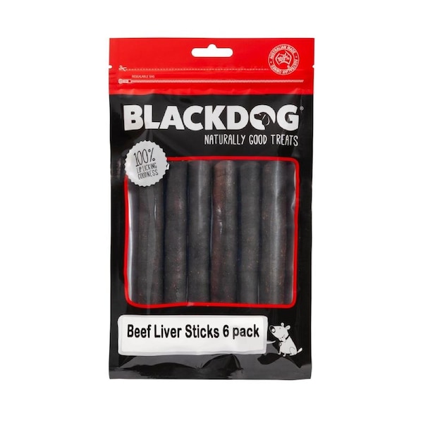 Black Dog 6 Pack Beef Liver Sticks Treats
