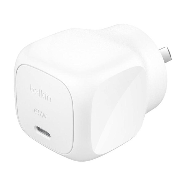 Belkin BoostCharge 65W USB-C Cubic Wall Charger – White