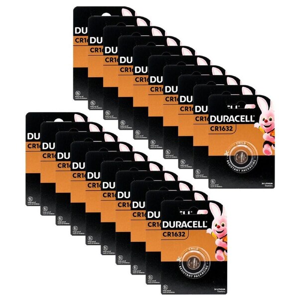 20PK Duracell CR1632 3V Lithium Coin Battery Pack Single-Use Batteries
