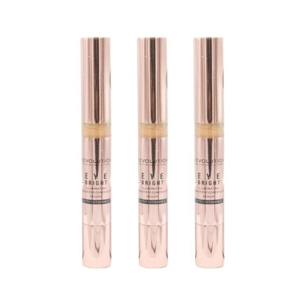 3PK Revolution Illuminating Under-Eye Concealer Eye Bright Medium Beauty Makeup