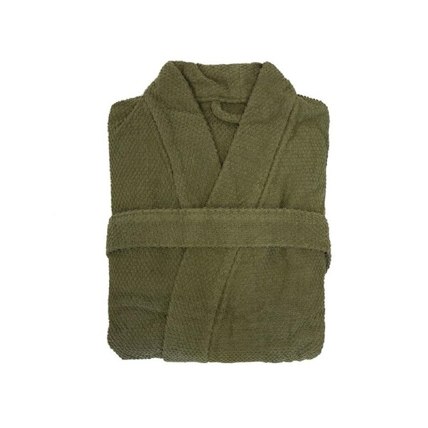 Bambury Angove Cotton Olive Bathroom Robe/Dressing Gown Home Living Medium